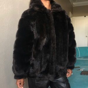 Vintage I. Magnin Faux Fur Coat